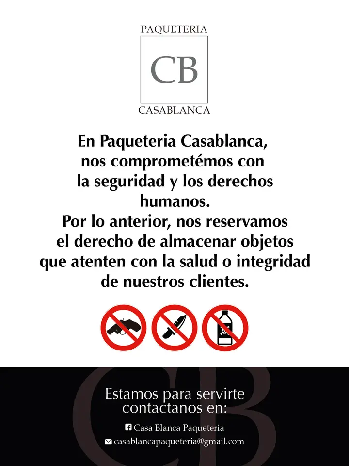 Ejemplo de folio de paquetería